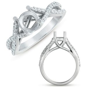 White Gold Semi Mounting