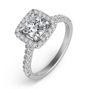 Platinum Halo Engagement Ring
