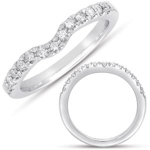 White Gold Curved Band