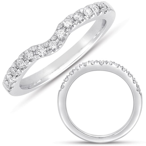 White Gold Curved Band