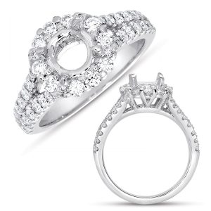White Gold Halo Ring