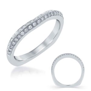 White Gold Pave Wedding Band