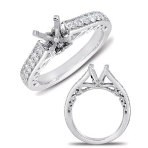 White Gold Semi Mounting