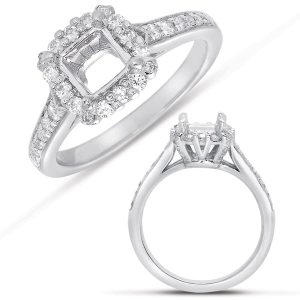 White Gold Halo Ring
