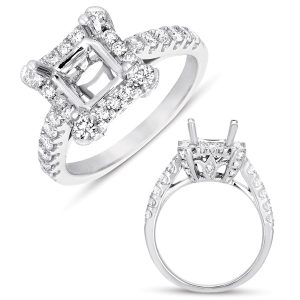 White Gold Halo Ring