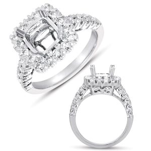 White Gold Halo Ring