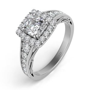 White Gold Halo Ring