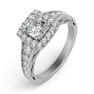White Gold Halo Ring