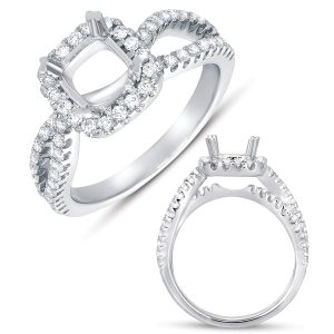 White Gold Halo Ring