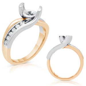 Rose & White Gold Engagement Ring