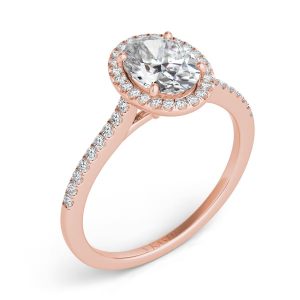 Rose Gold Halo Engagement Ring
