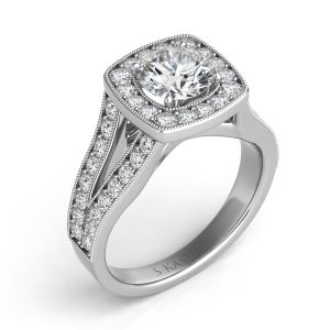 White Gold Halo Ring