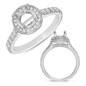 White Gold Halo Ring