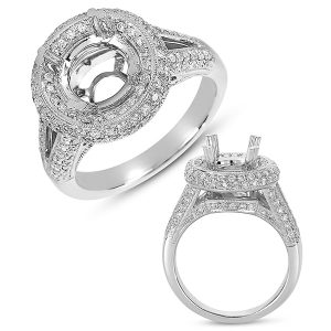 White Gold Halo Ring