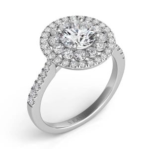 White Gold Halo Engagement Ring