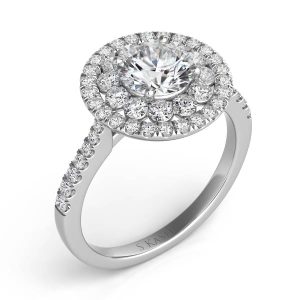 White Gold Halo Engagement Ring