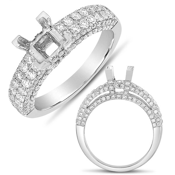 White Gold Semi Mounting
