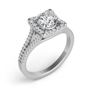 White Gold Halo Ring