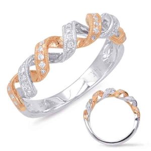 Rose & White Gold Matching Band