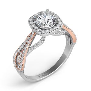 Rose & White Gold Engagement Ring
