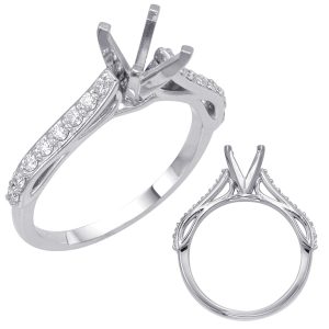 White Gold Semi Mounting