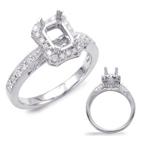 White Gold Halo Engagement Ring