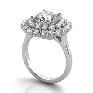 White Gold Halo Engagement Ring