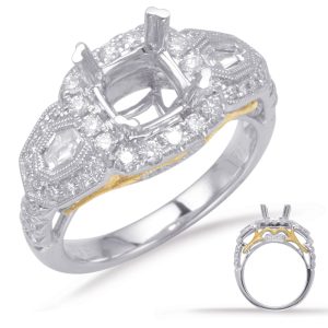 Yellow & White Gold Engagement Ring