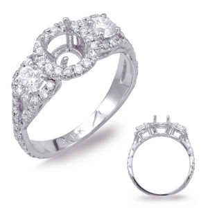 White Gold Halo Engagement Ring