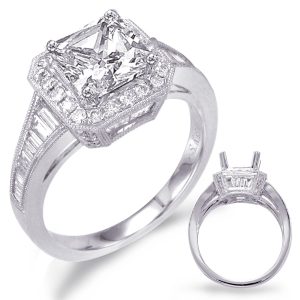 White Gold Halo Engagement Ring