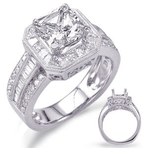 White Gold Halo Engagement Ring