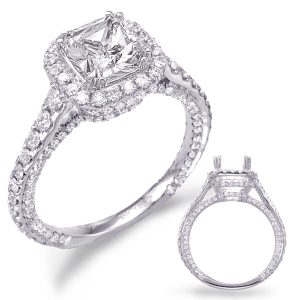 White Gold Halo Engagement Ring