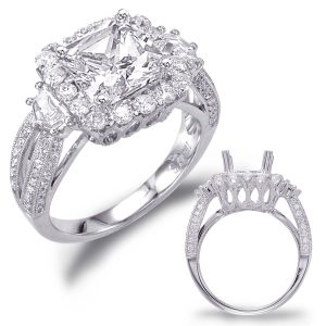 White Gold Halo Engagement Ring