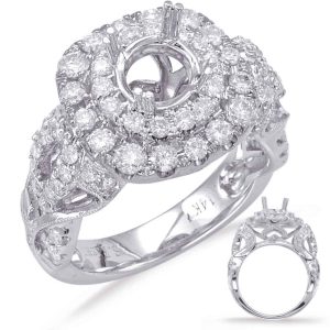 White Gold Halo Engagement Ring