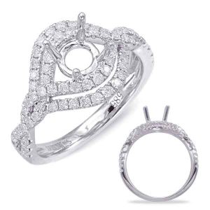 White Gold Halo Engagement Ring