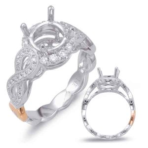 White Gold Halo Engagement Ring