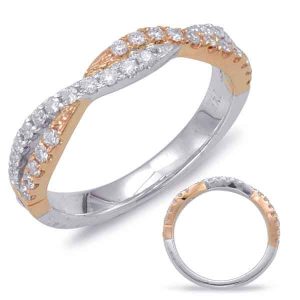 White & Rose Gold Matching Band