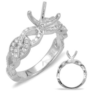 White Gold Halo Engagement Ring