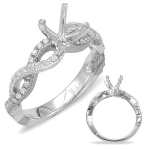 White Gold Halo Engagement Ring