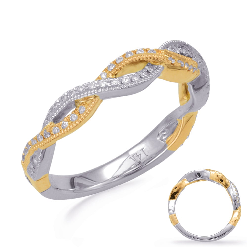 White & Yellow Gold Matching Band