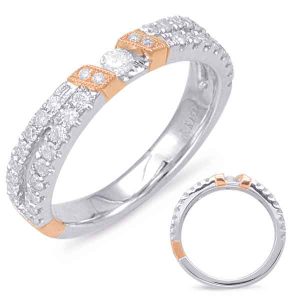 Rose & White Gold Matching Band