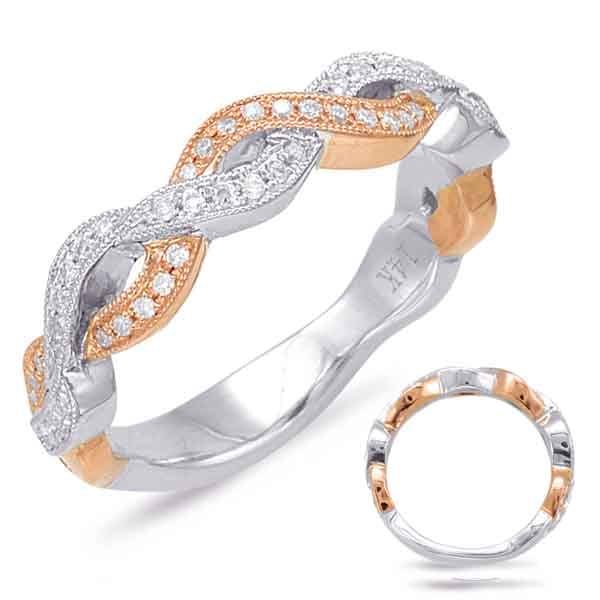 White & Rose Gold Matching Band