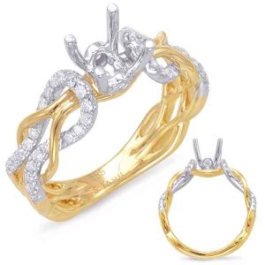 White & Yellow Gold Engagement Ring