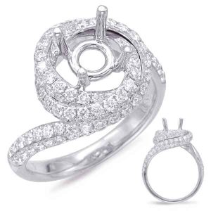 White Gold Halo Engagement Ring