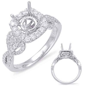 White Gold Halo Engagem