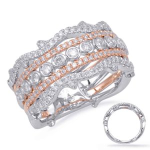 Rose & White Gold Matching Band