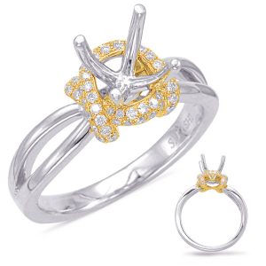Yellow & White Gold Engagement Ring