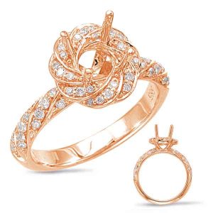 Rose Gold Halo Engagement Ring