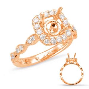 Rose Gold Halo Engagement Ring