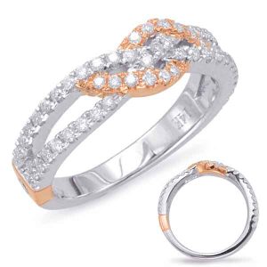 Rose & White Gold Matching Band
